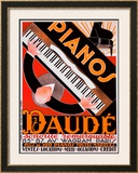 Pianos Daude Framed Giclee Print by Andre Daude