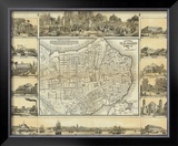 Plano Pintoresco de La Habana, c.1853 Framed Giclee Print by B. & C. May