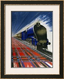 The Queen of Scots, British Rail Framed Giclee Print by Mayo 
