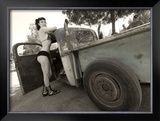 50's Pin-Up Girl Framed Giclee Print by David Perry