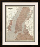 New York and Vicinity, c.1845 Framed Giclee Print by Sidney E. Morse