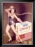 American Liberty Cigarette Framed Giclee Print by Esbe 