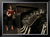 Garage Pin-Up Girl Framed Giclee Print by David Perry