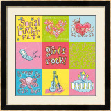 Girls Rock 9 Patch Posters by Peter Horjus