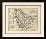 Arabia, Agreeable To Modern History Limited Edition Framed Print by H. Moll