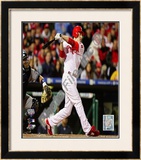 Chase Utley 2009 MLB World Series 3 Run Home Run Framed Photographic Print