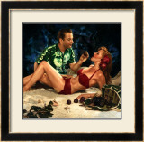 Pin-Up Girl: Island Grotto Framed Giclee Print by Richie Fahey