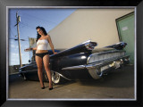50's Pin-Up Girl Framed Giclee Print by David Perry