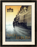 Nach Berlin Locomotive Railway Framed Giclee Print