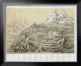 Cuadro General de Alturas Comparativas del Peru, c.1865 Framed Giclee Print by Mariano Felipe Paz Soldan