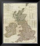 A Complete Map of the British Isles, c.1788 Framed Giclee Print by Thomas Kitchin