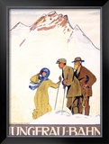 Jungfrau Bahn Framed Giclee Print by Emil Cardinaux