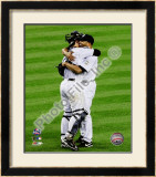 Jorge Posada & Mariano Rivera Game Six of the 2009 ALCS Framed Photographic Print