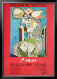 Woman with a Hat on Blue Posters by Pablo Picasso