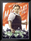 Soviet Communist Poster Framed Giclee Print by Victor Koretsky