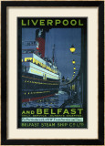 Liverpool and Belfast Framed Giclee Print by Kenneth Shoesmith
