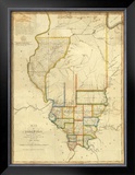 Map of Illinois, c.1820 Framed Giclee Print by John Melish
