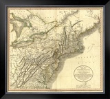 New York, Vermont, New Hampshire, c.1806 Framed Giclee Print by John Cary
