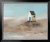 Beach Cabins II Posters by Jean Jauneau