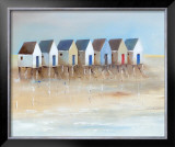 Beach Cabins I Prints by Jean Jauneau