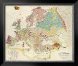 Geological Map of Europe, c.1856 Framed Giclee Print by Sir Roderick Impey Murchison