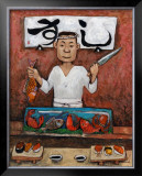 Sushi-Man Framed Giclee Print by John Howard