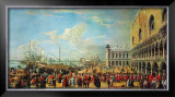 In Front of the Doge Palace in Venice Prints by Luca Carlevaris