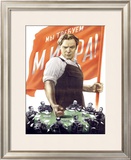 Soviet Communist Poster Framed Giclee Print by Victor Koretsky