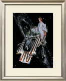 Cosmic Pin-Up Girl Framed Giclee Print by David Perry