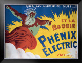 Phenix Electric Framed Giclee Print by E. Gallice