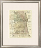 Map of Chicago, c.1857 Framed Giclee Print by Rufus Blanchard