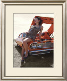 50's Pin-Up Girl Framed Giclee Print by David Perry