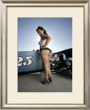 Hot Rod Pin-Up Girl Framed Giclee Print by David Perry
