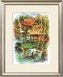 Samoa Framed Giclee Print by Louis Macouillard