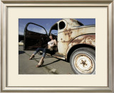 Hot Rod Pin-Up Girl Framed Giclee Print by David Perry
