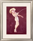 Pin-Up Girl: Goin Fishin Framed Giclee Print by Earl Moran