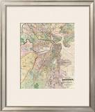 Map of the City of Boston and its Environs, c.1874 Framed Giclee Print by G. M. Hopkins
