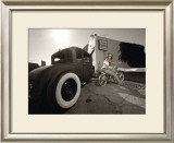 Hot Rod Pin-Up Girl Framed Giclee Print by David Perry