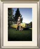 50's Pin-Up Girl Framed Giclee Print by David Perry