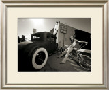 Hot Rod Pin-Up Girl Framed Giclee Print by David Perry