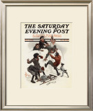 Snowball Fight at Snowfort, c.1911 Framed Giclee Print by Joseph Christian Leyendecker