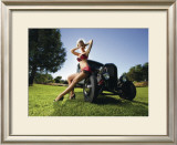 Hot Rod Pin-Up Girl Framed Giclee Print by David Perry