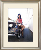 Hot Rod Pin-Up Girl Framed Giclee Print by David Perry