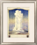 Northern Pacific Railroad, Yellowstone Framed Giclee Print by Edward Brener