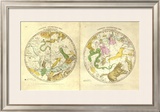Circumpolar Map for each Month of the Year, c.1835 Framed Giclee Print by Elijah H. Burritt