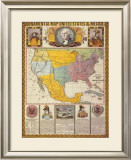 Ornamental Map of the United States and Mexico Posters by Humphrey Phelps