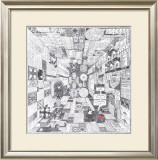 Mickey and Felix Print by Pedro Friedeberg