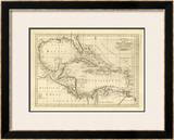 Chart of the West Indies, c.1811 Framed Giclee Print by Mathew Carey