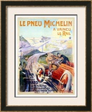 Le Pneu Michelin Framed Giclee Print by Ernest Montaut