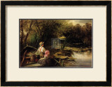 Young Anglers Print by Charles James Lewis